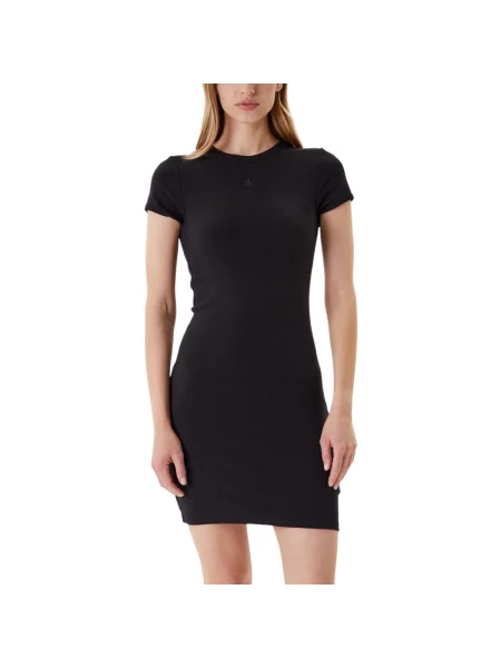 Odgovarati traper haljina Calvin Klein Jeans crna