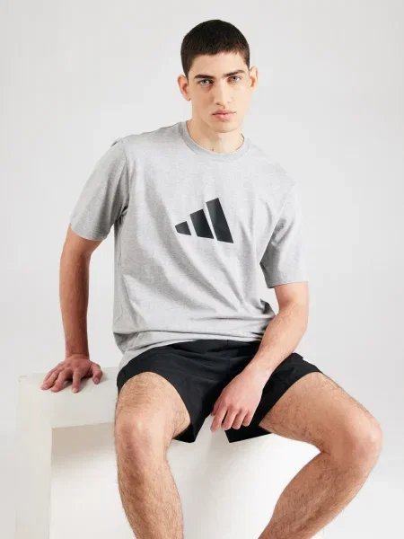 ADIDAS SPORTSWEAR Funkcionalna majica FI pegasto siva črna