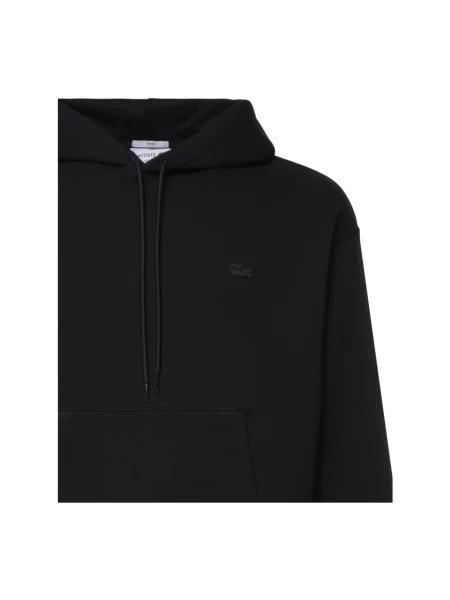 Bluza z kapturem Lacoste z kapturem czarna