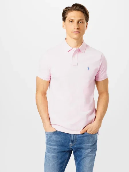 Tricou polo Polo Ralph Lauren plasă roz