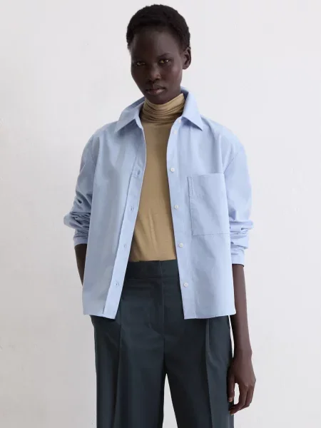 Блуза Marc O’Polo бавовна/ліоцел синій