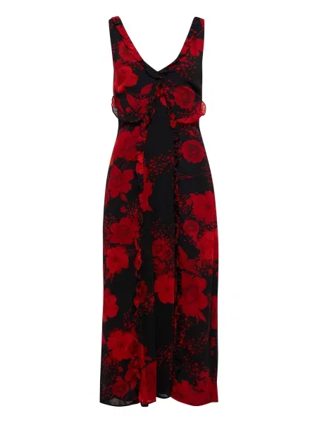 Sável Rochie JAZMINA roșu negru