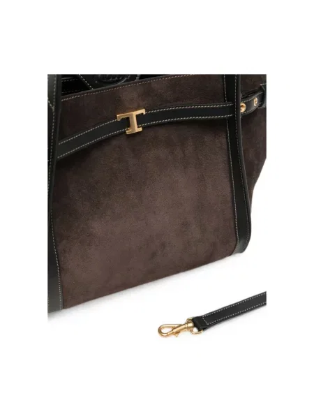 Shopperka Tod's skórzana brązowa