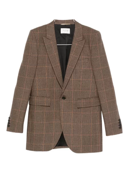 Sacou Saint Laurent în carouri maro