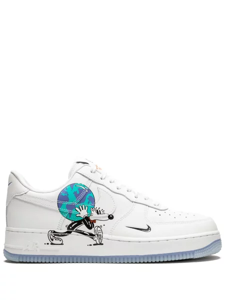 Sneakerși Nike Air Force cu model floral verde
