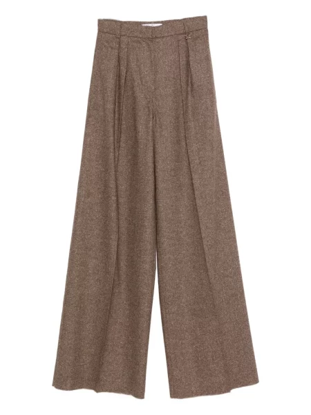 Pantaloni Max Mara plisate maro