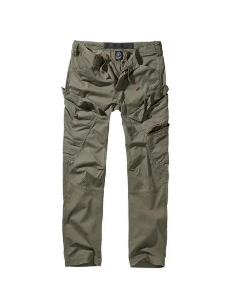 Spodnie bushcraft Brandit Slim Fit Adven Olive zielone