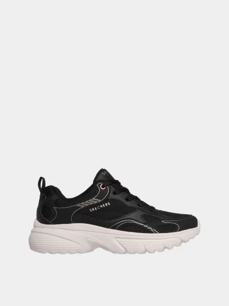 Кожаные повседневные кроссовки Skechers черные