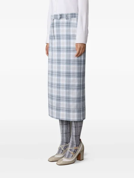 Velcro pledas midi sijonas Thom Browne iki kelių balta