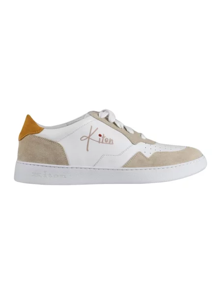 Sneakersy Kiton skórzane białe