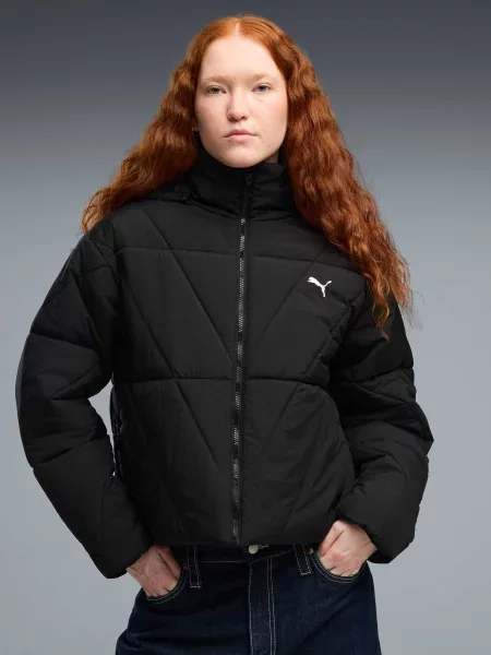 Стеганая демисезонная куртка Puma черная
