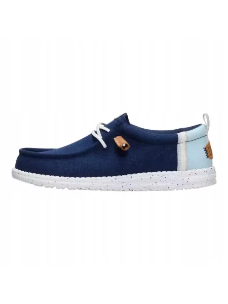 HeyDude Mokasyny Wally Summer Linen białe