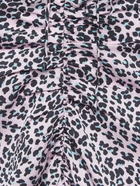 Rochie midi Maje cu model leopard roz