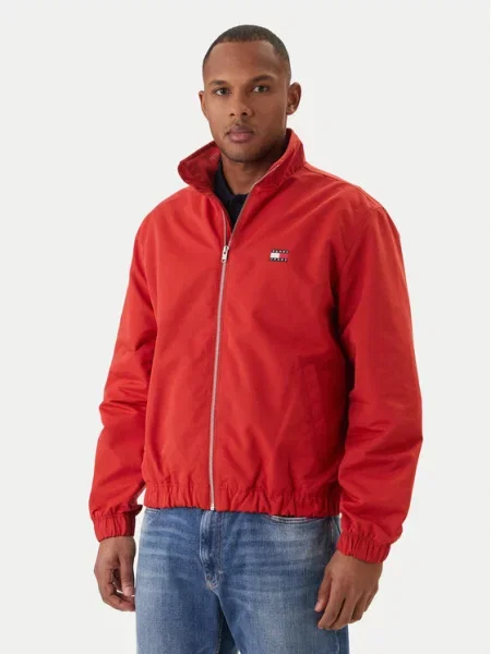 Tommy Jeans Prehodna jakna Essential rdeča