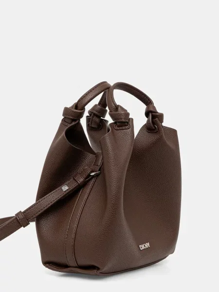 DKNY чанта crossbody дамска от имитация на кожа PAULA кафяво
