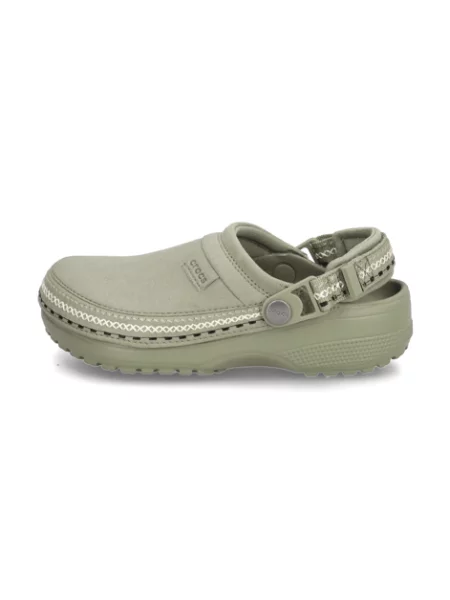 Semišové klasické pantofle Crocs zelené
