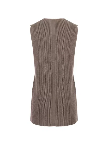 Cămașă Rick Owens cu decolteu în V maro