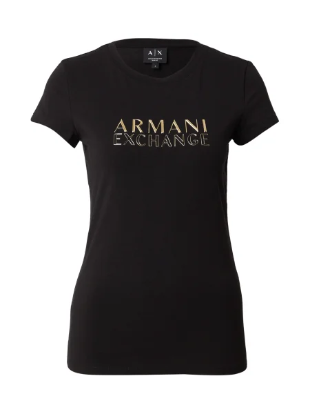 ARMANI EXCHANGE Tricou auriu negru