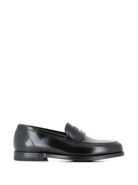 Pantofi loafer Green George din piele cu bretele negru