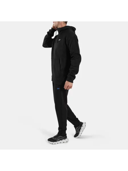 Reebok Bluza z Kapturem Athlete Doubleknit Full-Zip male Black Size: czarna