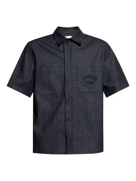 Риза Givenchy бродирана с десен рибена кост синьо