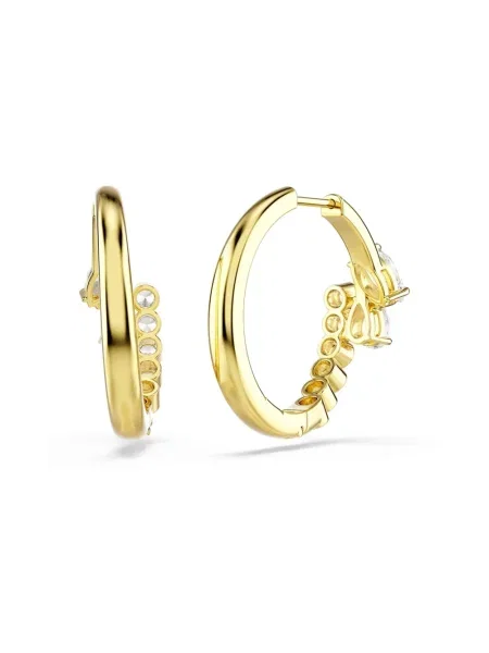 Swarovski kolczyki pozłacane z cyrkonią MESMERA białe