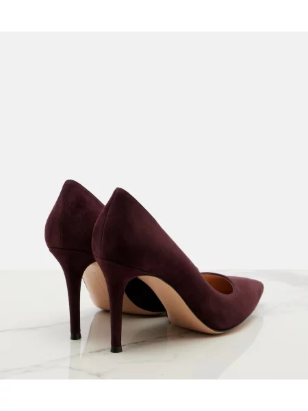 Pantofi cu toc Gianvito Rossi din piele de căprioară maro