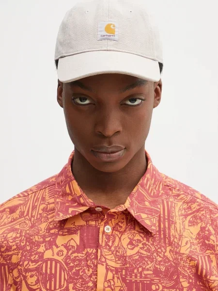 Carhartt WIP șapcă de baseball din Icon Cap cu imprimeu bej