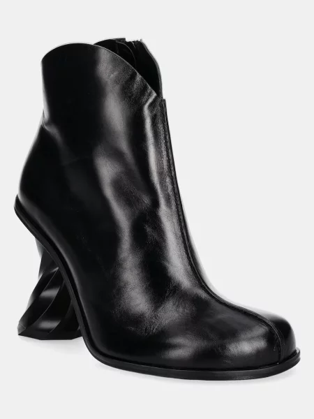 JW Anderson cizme de piele Twist Heel femei cu drept negru