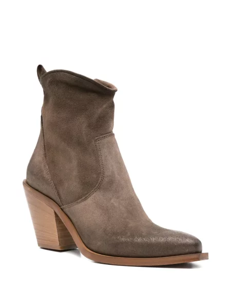 Botine Metisse din piele de căprioară cowboy maro