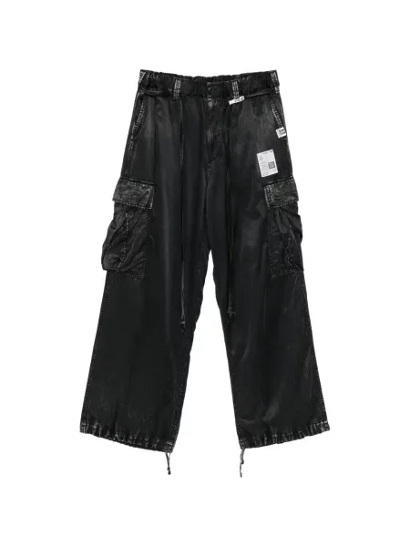 Pantaloni cargo Maison Mihara Yasuhiro din satin negru