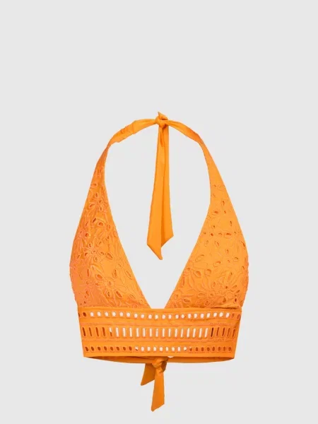 Ліф від купальника з квітковою вишивкою Ermanno Scervino помаранчевий