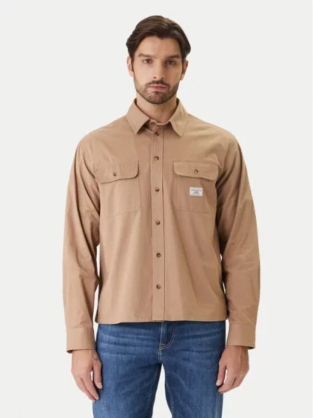 Košile Guess Jeans hnědý