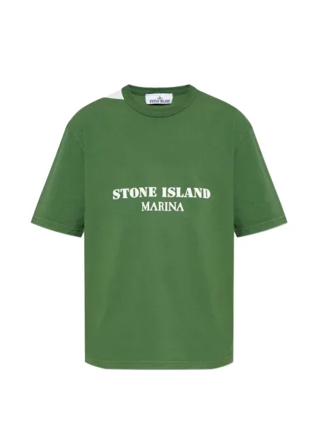 Tricou Stone Island cu strasuri verde