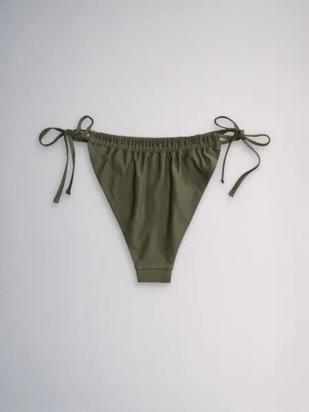 The Set Bikini hlačke kaki črna