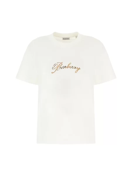 Koszulka Burberry z logo biała