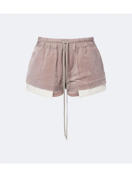 Pantaloni scurți Rick Owens de catifea violet