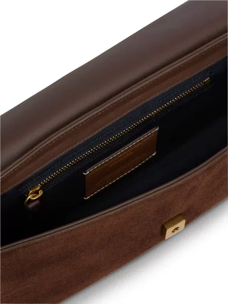 Kabelka Tommy Hilfiger American Icon Clutch Suede hnedá