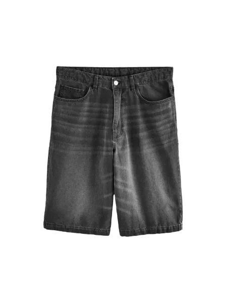 Next Kavbojke Jumbo Jort denim črn