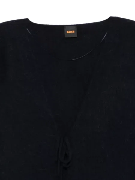 Cardigan Boss cu decolteu în U albastru