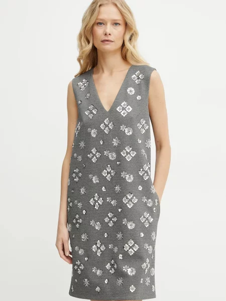 Weekend Max Mara rochie mini drept gri