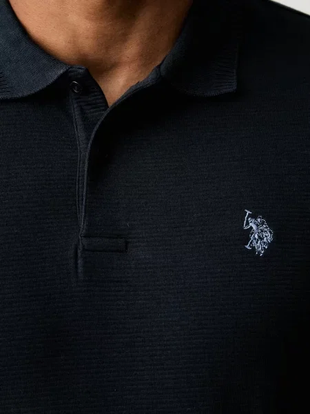 U.S. Polo Assn. férfi póló pamuttal RAISED HORIZONTAL OTTERMAN JERSEY