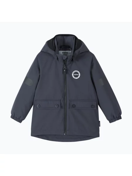 Gyermek esőkabát Reima Symppis soft black. Méret: fekete