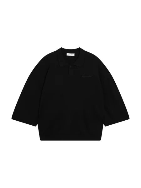 Dzianinowa koszulka polo Fear Of God czarna