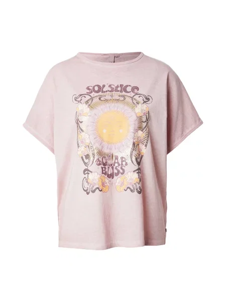 QS Tricou crem / închis / mauve / roz pal galben