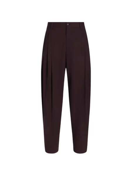 Pantaloni Dolce & Gabbana de lână maro