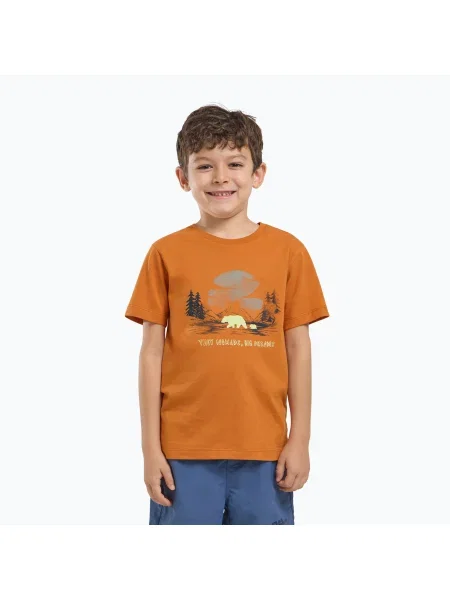Tricou pentru copii Jack Wolfskin Graphic Cotton T print soft amber