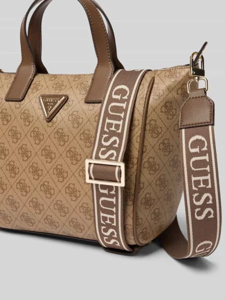 Torebka typu tote bag z naszywką z logo model FOLLIE' Guess brązowa