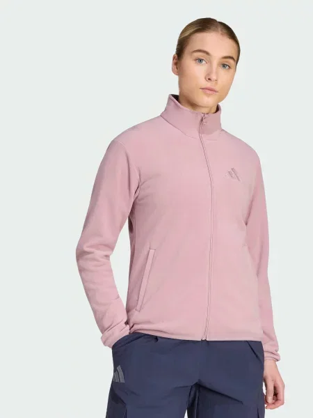 Флісова кофта adidas Adidas Essentials комбінований верх фіолетовий