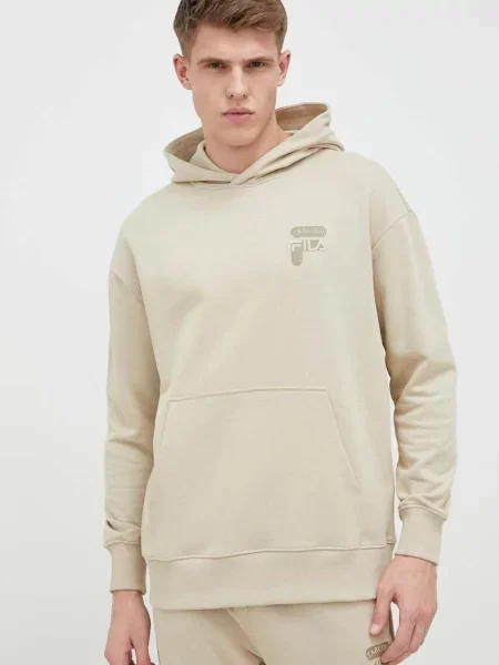 Bluza z kapturem Fila beżowa